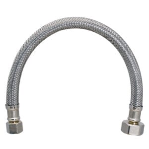 3/8" OD x 1/2" FIP x 12" Braided Stainless Faucet Connector