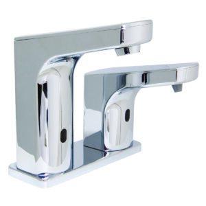 Low Arc Sensor Faucet and Soap Combination