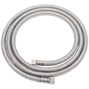 1/4" OD x 1/4" OD x 10' Stainless Steel Ice Maker Connector