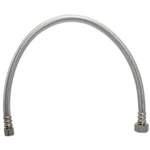 1/2" OD x 1/2" FIP x 20" Stainless Steel Faucet Connector