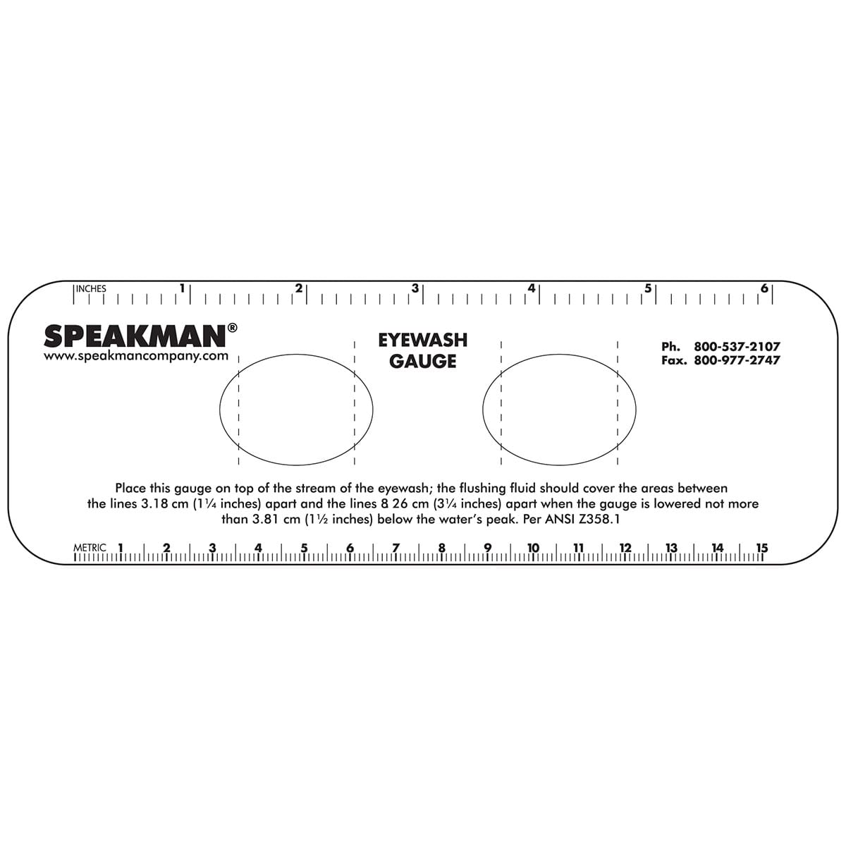 SE-952 Plastic Eyewash Gauge | Speakman Plumbing and Manufacturing