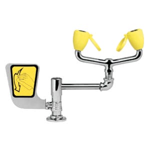 SE-572-LH Counter Mounted Laboratory Eyewash with Left Hand Activator